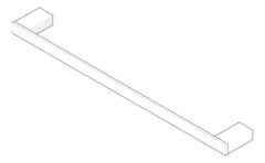 3D Documentation Image of TowelRail SurfaceMount Nero Celia Single