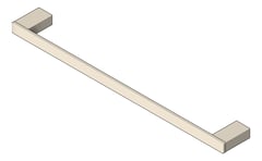 3D Shaded Image of TowelRail SurfaceMount Nero Celia Single