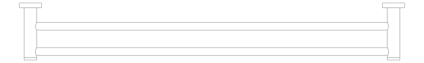 Plan Image of TowelRail SurfaceMount Nero Classic Double