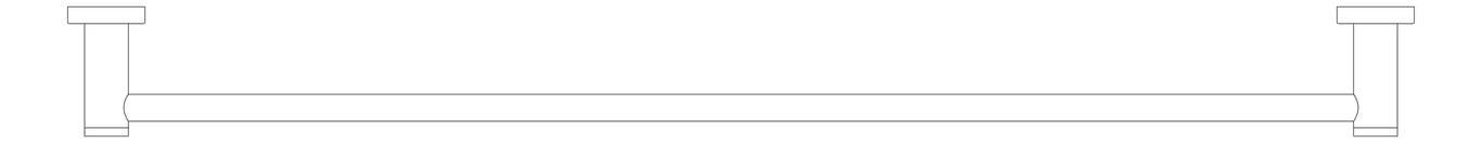 Plan Image of TowelRail SurfaceMount Nero Classic Single