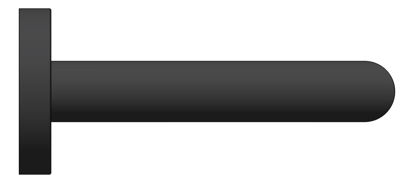 Left Image of TowelRail SurfaceMount Nero Dolce Double