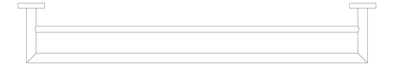 Plan Image of TowelRail SurfaceMount Nero Dolce Double