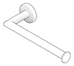 3D Documentation Image of TowelRail SurfaceMount Nero Dolce Hand