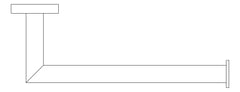 Plan Image of TowelRail SurfaceMount Nero Dolce Hand