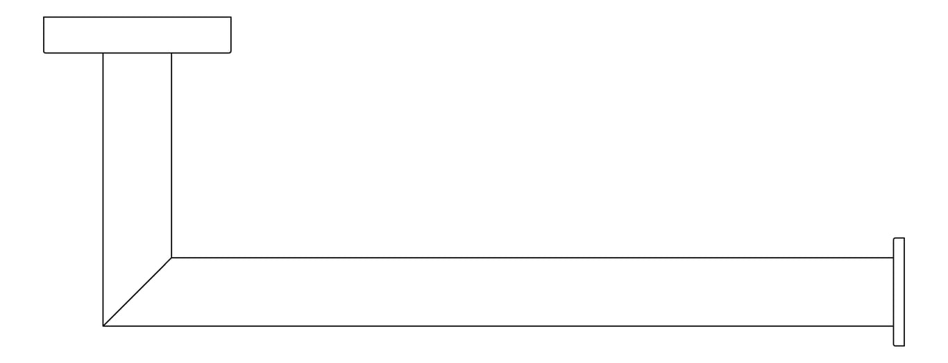 Plan Image of TowelRail SurfaceMount Nero Dolce Hand