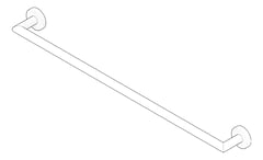 3D Documentation Image of TowelRail SurfaceMount Nero Dolce Single