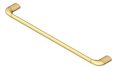 3D Shaded Image of TowelRail SurfaceMount Nero Elgin Single