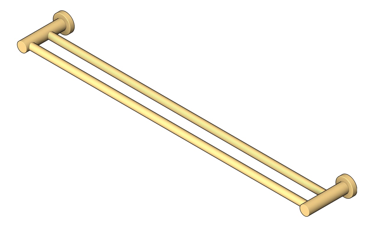 Navigate to TowelRail SurfaceMount Nero Mecca Double