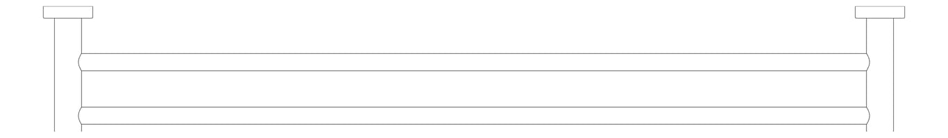 Plan Image of TowelRail SurfaceMount Nero Mecca Double