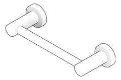 3D Documentation Image of TowelRail SurfaceMount Nero Mecca Hand