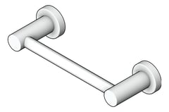 3D Shaded Image of TowelRail SurfaceMount Nero Mecca Hand