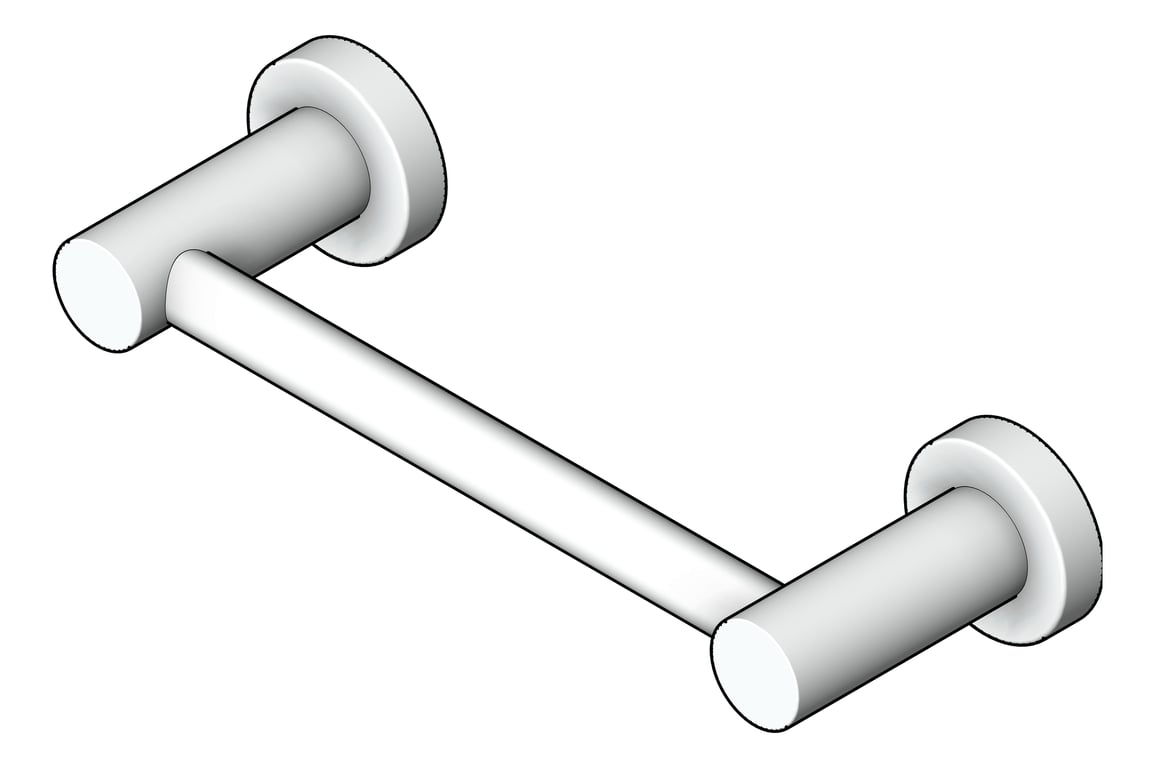 Navigate to TowelRail SurfaceMount Nero Mecca Hand