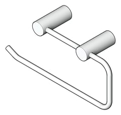 3D Shaded Image of TowelRail SurfaceMount Nero Mecca New Hand
