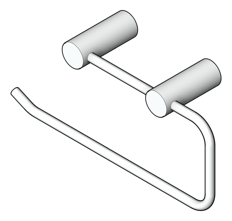 Navigate to TowelRail SurfaceMount Nero Mecca New Hand