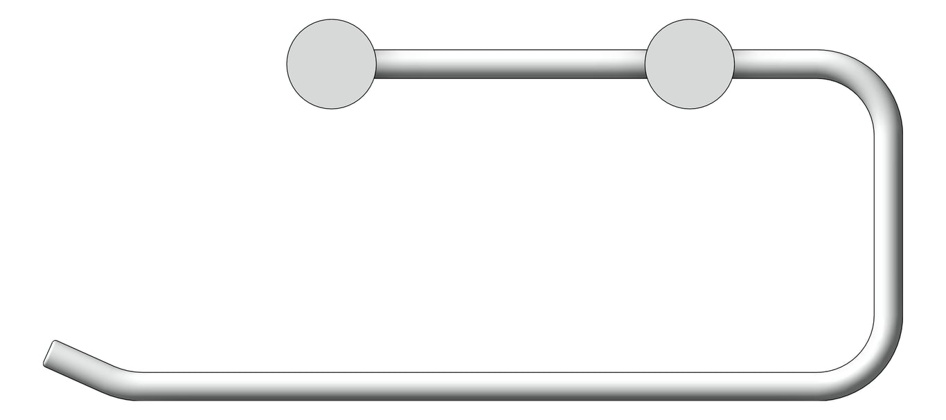 Front Image of TowelRail SurfaceMount Nero Mecca New Hand