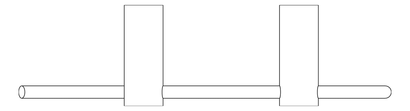 Plan Image of TowelRail SurfaceMount Nero Mecca New Hand