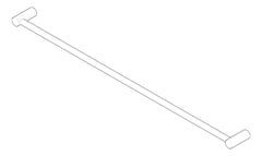 3D Documentation Image of TowelRail SurfaceMount Nero Mecca New Single