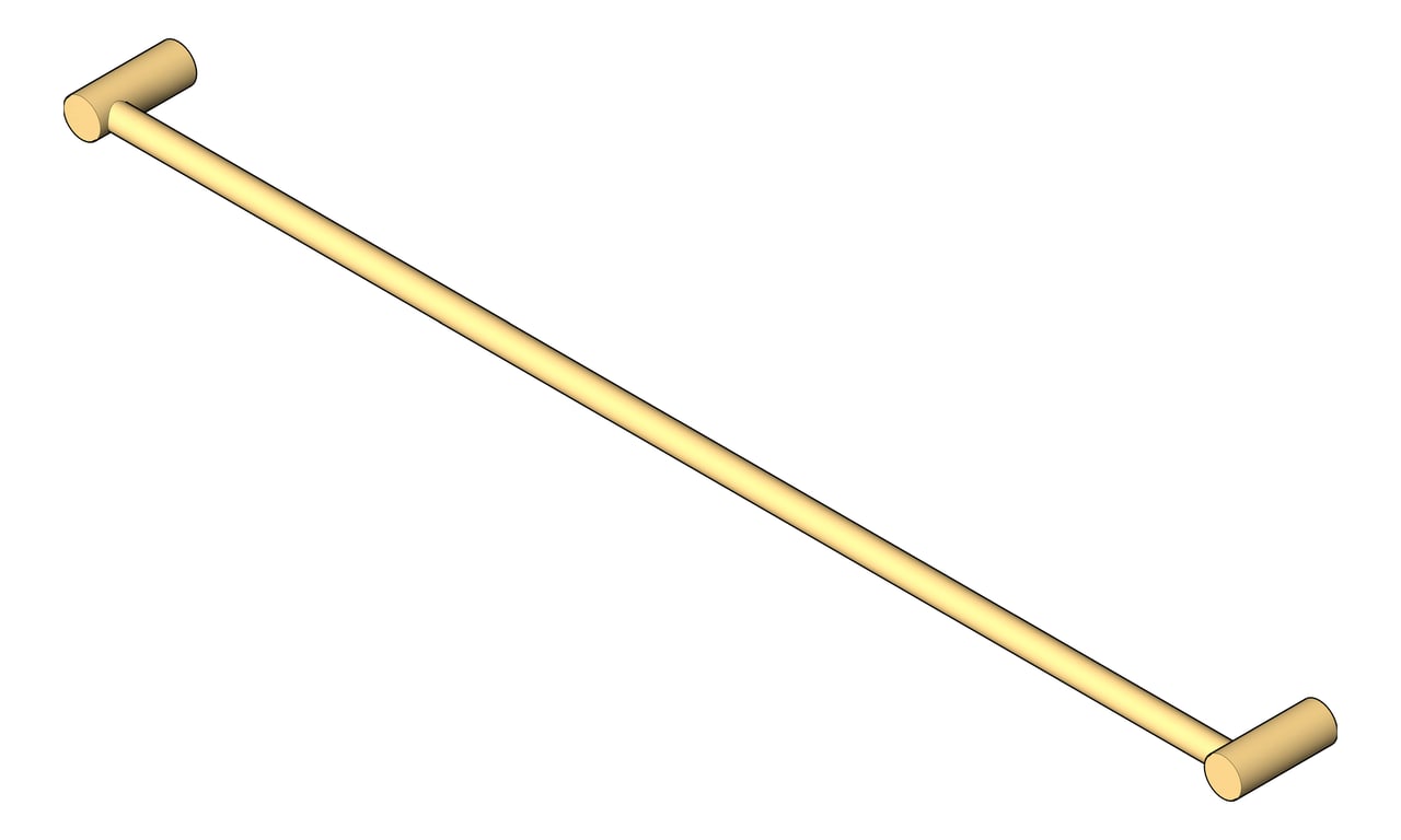 Navigate to TowelRail SurfaceMount Nero Mecca New Single