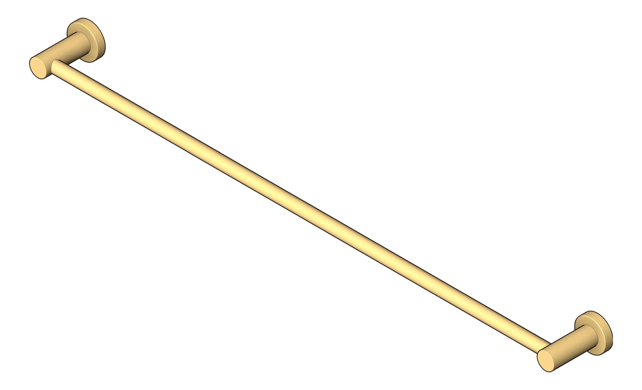 Navigate to TowelRail SurfaceMount Nero Mecca Single