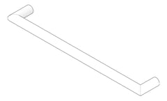 3D Documentation Image of TowelRail SurfaceMount Nero Mecca Single Heated