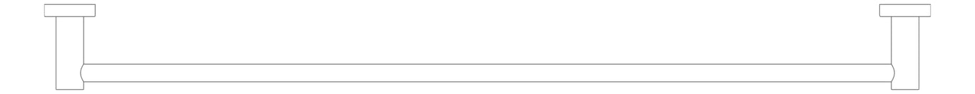 Plan Image of TowelRail SurfaceMount Nero Mecca Single