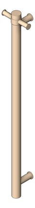 3D Shaded Image of TowelRail SurfaceMount Nero Mecca Vertical Heated