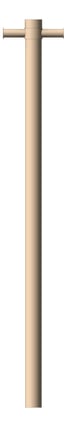 Front Image of TowelRail SurfaceMount Nero Mecca Vertical Heated