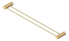 3D Shaded Image of TowelRail SurfaceMount Nero Opal Double