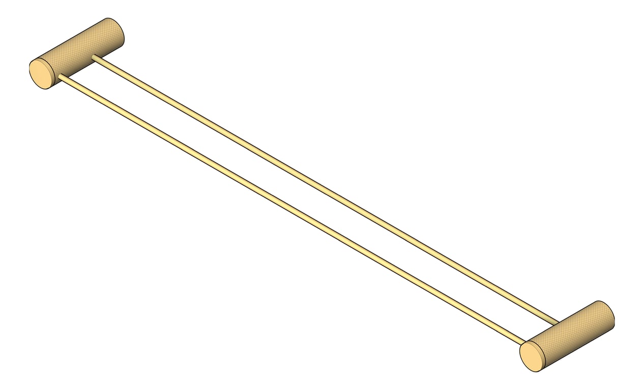 Navigate to TowelRail SurfaceMount Nero Opal Double