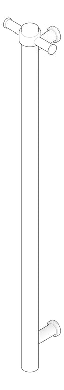 3D Documentation Image of TowelRail SurfaceMount Nero Vertical NonHeated