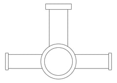 Plan Image of TowelRail SurfaceMount Nero Vertical NonHeated