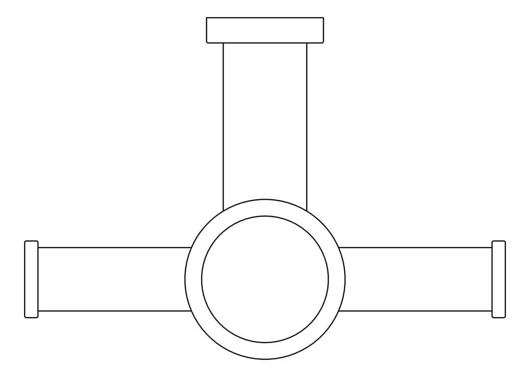 Plan Image of TowelRail SurfaceMount Nero Vertical NonHeated