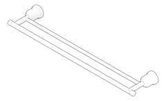 3D Documentation Image of TowelRail SurfaceMount Nero York Double