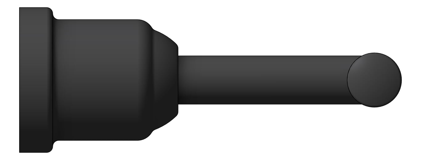 Left Image of TowelRail SurfaceMount Nero York Double