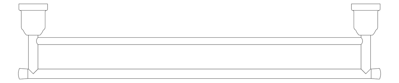 Plan Image of TowelRail SurfaceMount Nero York Double