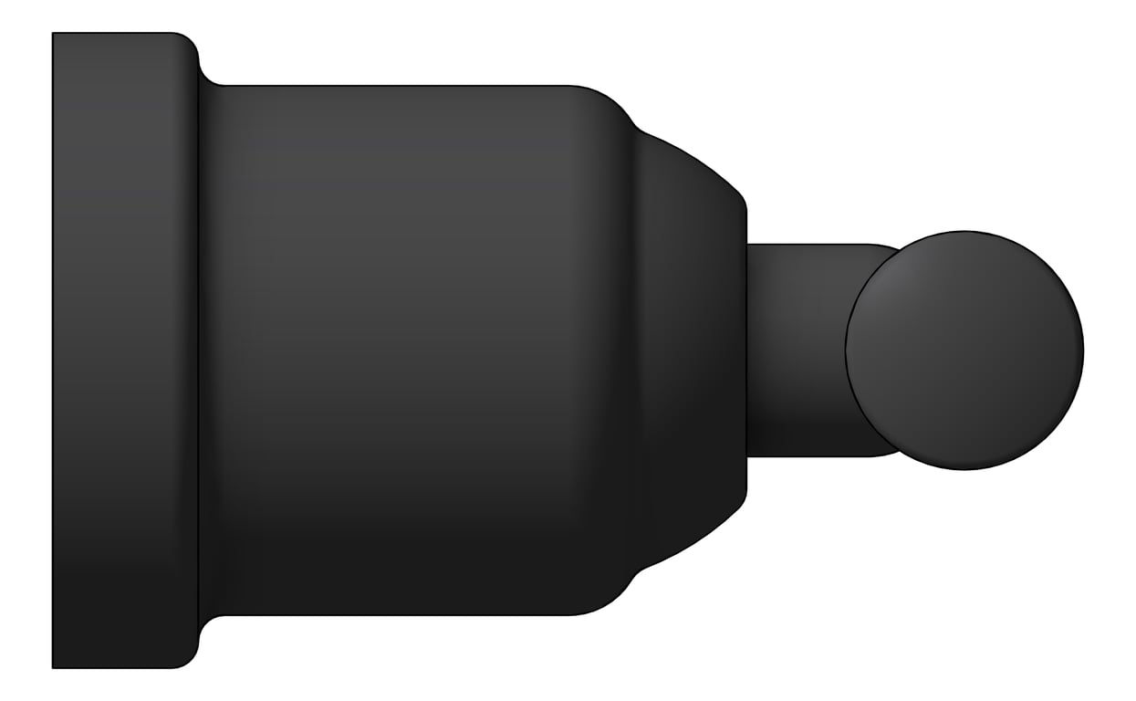 Left Image of TowelRail SurfaceMount Nero York Single