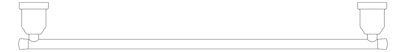 Plan Image of TowelRail SurfaceMount Nero York Single