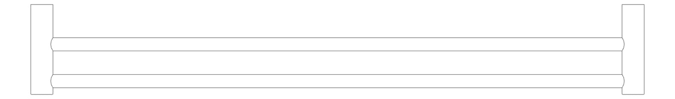 Plan Image of TowelRail SurfaceMount Nero Zen Double