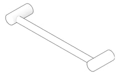 3D Documentation Image of TowelRail SurfaceMount Nero Zen Hand