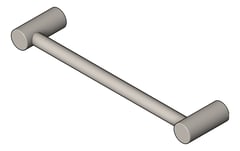 3D Shaded Image of TowelRail SurfaceMount Nero Zen Hand