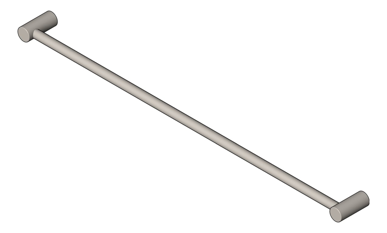 Navigate to TowelRail SurfaceMount Nero Zen Single