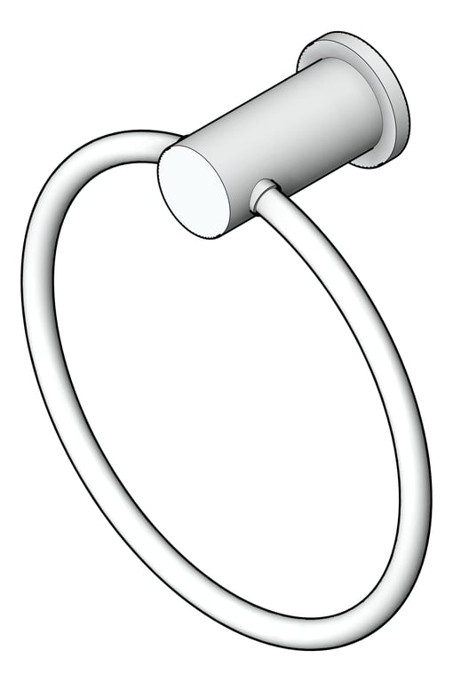 Navigate to TowelRing SurfaceMount Nero Mecca Hand