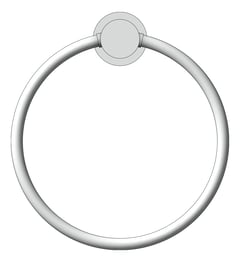 Front Image of TowelRing SurfaceMount Nero Mecca Hand