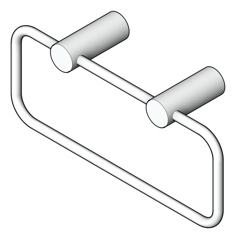 Image of TowelRing SurfaceMount Nero Mecca New