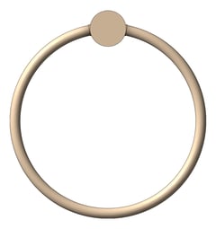 Front Image of TowelRing SurfaceMount Nero Opal