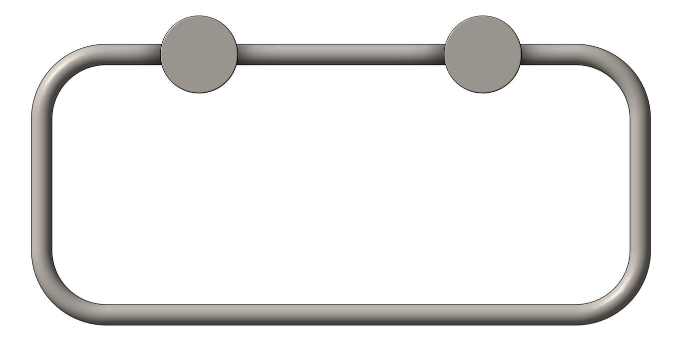 Front Image of TowelRing SurfaceMount Nero Zen