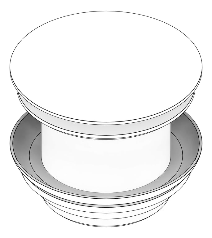 3D Documentation Image of Waste PopUp Nero Bath 40mm