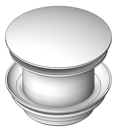 3D Shaded Image of Waste PopUp Nero Bath 40mm