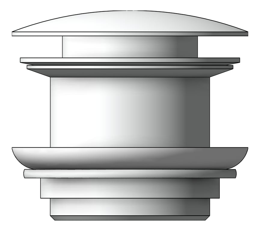 Front Image of Waste PopUp Nero Bath 40mm