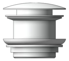 Left Image of Waste PopUp Nero Bath 40mm